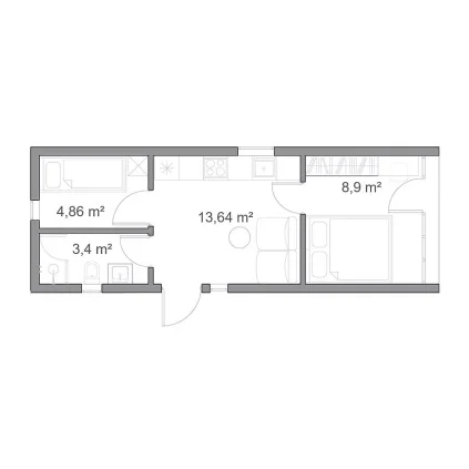 DOM MOBILNY MODUŁOWY E1 